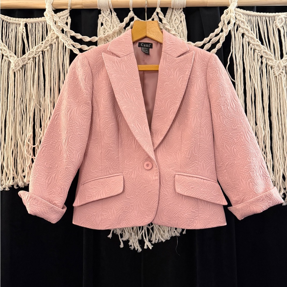 Cami NYC Light Pink Textured Blazer